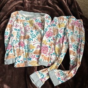 Burt's bees long sleeve toddler pj set -2t